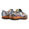 [Sex & Rock'n'Roll] jack, clog sneakers für herren mit biegsamer nachhaltiger holzsohle, farbe: weiss (multicolor-print urban style), holzclogs woody, woody schuhe, woody shoes, handgemachte holzschuhe aus österreich, kärnten