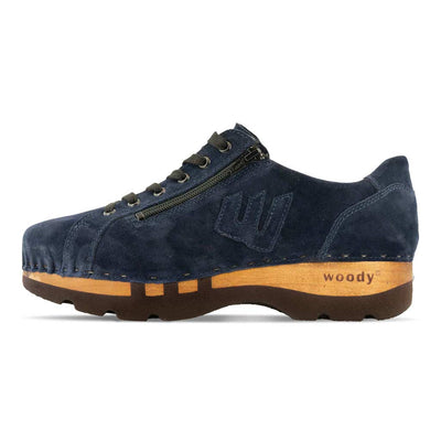 [Navy] jack, clog sneakers für herren mit biegsamer nachhaltiger holzsohle, holzclogs woody, woody schuhe, woody shoes, handgemachte holzschuhe aus österreich, kärnten,farbe: navi (blau)