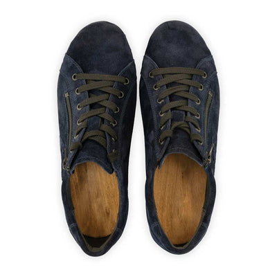 [Navy] jack, clog sneakers für herren mit biegsamer nachhaltiger holzsohle, holzclogs woody, woody schuhe, woody shoes, handgemachte holzschuhe aus österreich, kärnten,farbe: navi (blau)