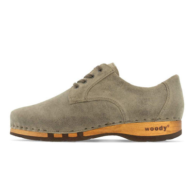 Herren Clogs Sneaker Sand Creme Herrenclog Sneaker woody, Holzschuh, Holz Clog, Holzsohle. biegsame flexible Holzsohle.