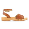 jana, sandalen clogs damen mit biegsamer nachhaltiger holzsohle, farbe: safor (braun), holzclogs woody, woody schuhe, woody shoes, handgemachte holzschuhe aus österreich, kärnten