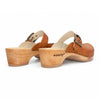 [Safor] Jaqueline Damen Clog, farbe: safor (braun), damen clog mit biegsamer nachhaltiger holzsohle, woody schuhe, woody shoes, handgemachte holzschuhe aus österreich, kärnten