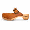 [Safor] Jaqueline Damen Clog, farbe: safor (braun), damen clog mit biegsamer nachhaltiger holzsohle, woody schuhe, woody shoes, handgemachte holzschuhe aus österreich, kärnten