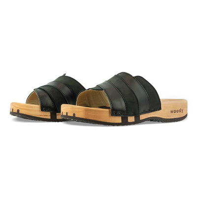 modell-jenny-farbe: schwarz-nero_clogs pantoletten damen mit biegsamer nachhaltiger weidenholzsohle, holzclogs woody, woody schuhe, woody shoes, handgemachte holzschuhe aus österreich, kärnten