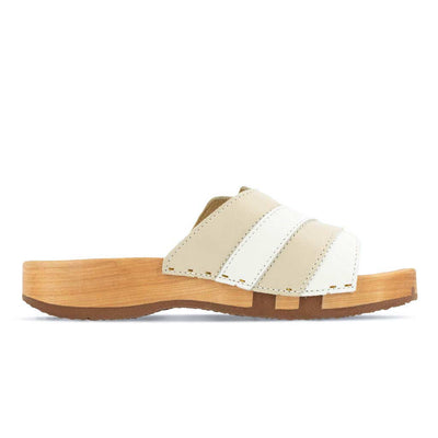 modell-jenny-farbe: weiss-creme_clogs pantoletten damen mit biegsamer nachhaltiger weidenholzsohle, holzclogs woody, woody schuhe, woody shoes, handgemachte holzschuhe aus österreich, kärnten