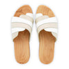 modell-jenny-farbe: weiss-creme_clogs pantoletten damen mit biegsamer nachhaltiger weidenholzsohle, holzclogs woody, woody schuhe, woody shoes, handgemachte holzschuhe aus österreich, kärnten