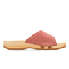 heidi, clogs pantolette damen mit biegsamer nachhaltiger holzsohle, farbe: flamingo, holzclogs woody, woody schuhe, woody shoes, handgemachte holzschuhe aus österreich, kärnten
