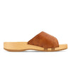 heidi, clogs pantolette damen mit biegsamer nachhaltiger holzsohle, farbe: safor (braun), holzclogs woody, woody schuhe, woody shoes, handgemachte holzschuhe aus österreich, kärnten