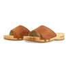 heidi, clogs pantolette damen mit biegsamer nachhaltiger holzsohle, farbe: safor (braun), holzclogs woody, woody schuhe, woody shoes, handgemachte holzschuhe aus österreich, kärnten