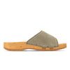 heidi, clogs pantolette damen mit biegsamer nachhaltiger holzsohle, farbe: sand, holzclogs woody, woody schuhe, woody shoes, handgemachte holzschuhe aus österreich, kärnten