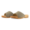 heidi, clogs pantolette damen mit biegsamer nachhaltiger holzsohle, farbe: sand, holzclogs woody, woody schuhe, woody shoes, handgemachte holzschuhe aus österreich, kärnten