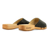 heidi, clogs pantolette damen mit biegsamer nachhaltiger holzsohle, farbe: schwarz, holzclogs woody, woody schuhe, woody shoes, handgemachte holzschuhe aus österreich, kärnten