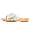 heidi, clogs pantolette damen mit biegsamer nachhaltiger holzsohle, farbe: silber, holzclogs woody, woody schuhe, woody shoes, handgemachte holzschuhe aus österreich, kärnten