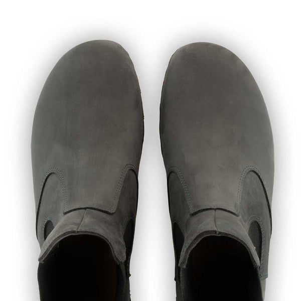 [Grigio] Jutta Damen Clog Stiefelette mit biegsamer nachhaltiger holzsohle, farbe: grigio, der bestseller, holzclogs woody, woody schuhe, woody shoes, handgemachte holzschuhe aus österreich, kärnten