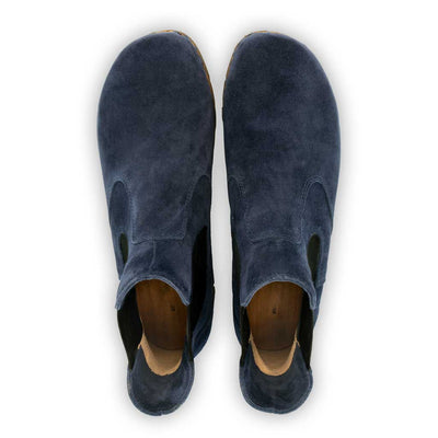 [Navy] Jutta, clog boots damen mit biegsamer nachhaltiger holzsohle, der bestseller, holzclogs woody, woody schuhe, woody shoes, handgemachte holzschuhe aus österreich, kärnten,farbe: navi (blau)