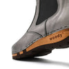 Jutta, clog boots damen mit biegsamer nachhaltiger holzsohle, farbe: titan, der bestseller, holzclogs woody, woody schuhe, woody shoes, handgemachte holzschuhe aus österreich, kärnten