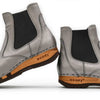 Jutta, clog boots damen mit biegsamer nachhaltiger holzsohle, farbe: titan, der bestseller, holzclogs woody, woody schuhe, woody shoes, handgemachte holzschuhe aus österreich, kärnten