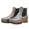 Jutta, clog boots damen mit biegsamer nachhaltiger holzsohle, farbe: titan, der bestseller, holzclogs woody, woody schuhe, woody shoes, handgemachte holzschuhe aus österreich, kärnten