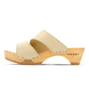 kate-farbe: creme_clogs pantoletten damen mit biegsamer nachhaltiger weidenholzsohle, holzclogs woody, woody schuhe, woody shoes, handgemachte holzschuhe aus österreich, kärnten