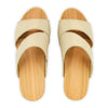 kate-farbe: creme_clogs pantoletten damen mit biegsamer nachhaltiger weidenholzsohle, holzclogs woody, woody schuhe, woody shoes, handgemachte holzschuhe aus österreich, kärnten