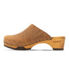 katharina, clogs damen mit biegsamer nachhaltiger holzsohle, farbe: tabacco-braun, holzclogs woody, woody schuhe, woody shoes, handgemachte holzschuhe aus österreich, kärnten