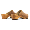 katharina, clogs damen mit biegsamer nachhaltiger holzsohle, farbe: tabacco-braun, holzclogs woody, woody schuhe, woody shoes, handgemachte holzschuhe aus österreich, kärnten