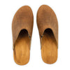 katharina, clogs damen mit biegsamer nachhaltiger holzsohle, farbe: tabacco-braun, holzclogs woody, woody schuhe, woody shoes, handgemachte holzschuhe aus österreich, kärnten
