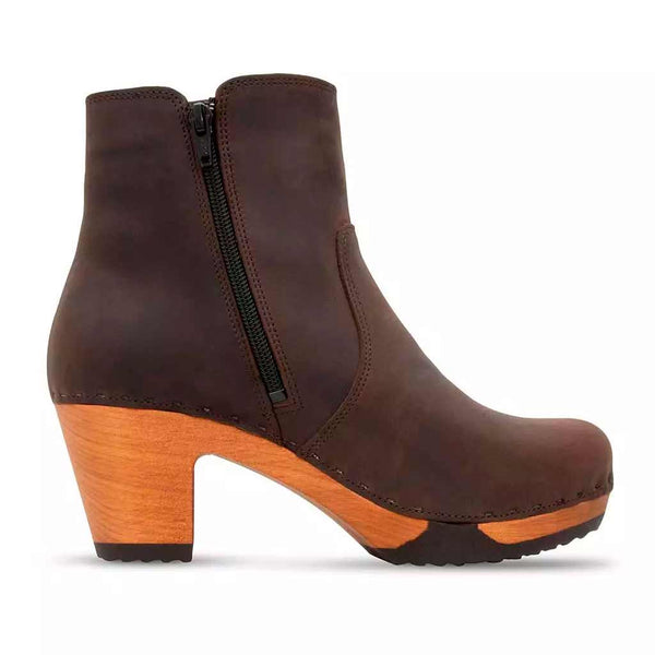 Lara – Clog Ankle Boots with flexible wooden sole by woody®
