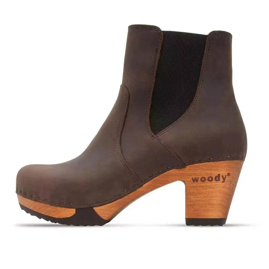 Clog top ankle boots