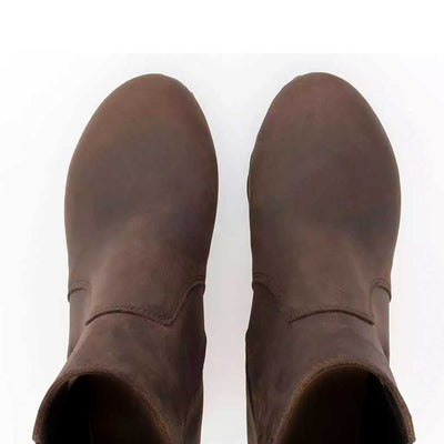 [Caffe] Lara Damen Clog Stiefelette mit biegsamer nachhaltiger Weidenholzsohle-holzclogs woody, woody schuhe, woody shoes, handgemachte holzschuhe aus österreich, kärnten, farbe: caffe (braun)