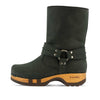 [Nero] leni, clog schlupfstiefel damen mit biegsamer nachhaltiger holzsohle, holzclogs woody, woody schuhe, woody shoes, handgemachte holzschuhe aus österreich, kärnten, farbe: nero (schwarz)