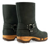 [Nero] leni, clog schlupfstiefel damen mit biegsamer nachhaltiger holzsohle, holzclogs woody, woody schuhe, woody shoes, handgemachte holzschuhe aus österreich, kärnten, farbe: nero (schwarz)