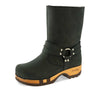 [Nero] leni, clog schlupfstiefel damen mit biegsamer nachhaltiger holzsohle, holzclogs woody, woody schuhe, woody shoes, handgemachte holzschuhe aus österreich, kärnten, farbe: nero (schwarz)