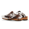 leon fell, fellclogs herren mit biegsamer nachhaltiger holzsohle, farbe: fell natur, holzclogs woody, woody schuhe, woody shoes, handgemachte holzschuhe aus österreich, kärnten