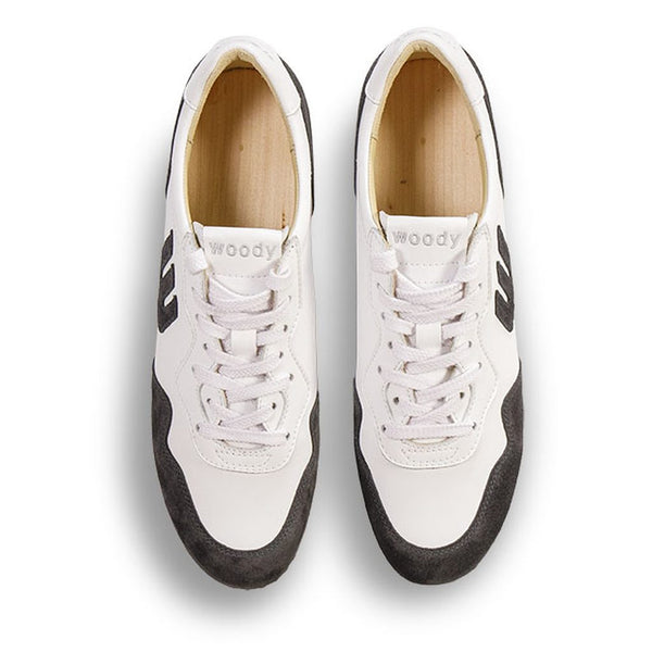 woody Levi Herren Clog Sneaker in Graphit-Weiss, Ansicht 5, handgemacht in Österreich