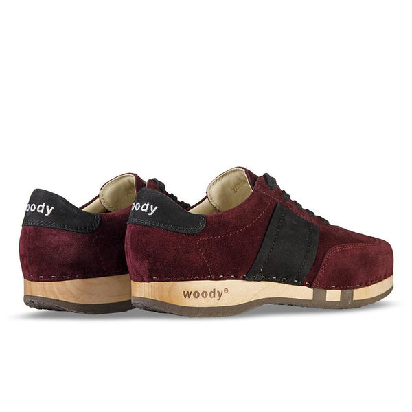 woody Lia Damen Clog Sneaker in Barolo-Nero, Ansicht 3, handgemacht in Österreich