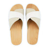 modell-lucy-farbe: weiss-hielo_clogs pantoletten damen mit biegsamer nachhaltiger weidenholzsohle, holzclogs woody, woody schuhe, woody shoes, handgemachte holzschuhe aus österreich, kärnten