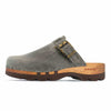 lukas, clogs herren mit biegsamer nachhaltiger holzsohle, der bestseller, farbe: bleir (grau), holzclogs woody, woody schuhe, woody shoes, handgemachte holzschuhe aus österreich, kärnten