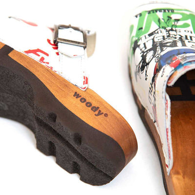 [Showtime] lukas, clogs herren mit biegsamer nachhaltiger holzsohle, der bestseller, farbe: showtime (multicolor-westwood), holzclogs woody, woody schuhe, woody shoes, handgemachte holzschuhe aus österreich, kärnten