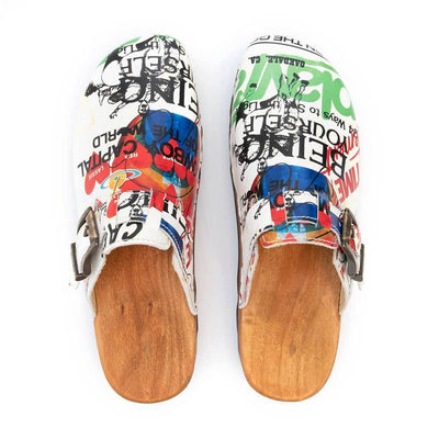 [Showtime] lukas, clogs herren mit biegsamer nachhaltiger holzsohle, der bestseller, farbe: showtime (multicolor-westwood), holzclogs woody, woody schuhe, woody shoes, handgemachte holzschuhe aus österreich, kärnten