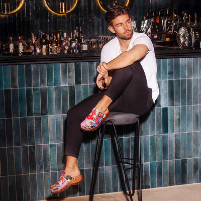 [Kaiser Franz Joseph] Kaiser Franz Joseph] Heike, clog lammfell gefütterter clog stiefel damen mit biegsamer nachhaltiger holzsohle, farbe: kaiser franz joseph (multicolor), holzclogs woody, woody schuhe, woody shoes, handgemachte holzschuhe aus österreich, kärnten