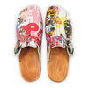 lukas, clogs herren mit biegsamer nachhaltiger holzsohle, der bestseller, farbe: kaiser franz joseph (multicolor), holzclogs woody, woody schuhe, woody shoes, handgemachte holzschuhe aus österreich, kärnten