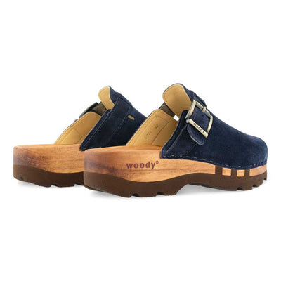 [Navy] Lukas Clogs Herren mit biegsamer nachhaltiger holzsohle, der bestseller, farbe: schwarz, holzclogs woody, woody schuhe, woody shoes, handgemachte holzschuhe aus österreich, kärnten
