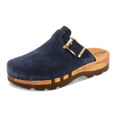 [Navy] Lukas Clogs Herren mit biegsamer nachhaltiger holzsohle, der bestseller, farbe: schwarz, holzclogs woody, woody schuhe, woody shoes, handgemachte holzschuhe aus österreich, kärnten