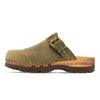 lukas, clogs herren mit biegsamer nachhaltiger holzsohle, der bestseller, farbe: olivia-grün, holzclogs woody, woody schuhe, woody shoes, handgemachte holzschuhe aus österreich, kärnten