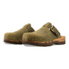 lukas, clogs herren mit biegsamer nachhaltiger holzsohle, der bestseller, farbe: olivia-grün, holzclogs woody, woody schuhe, woody shoes, handgemachte holzschuhe aus österreich, kärnten