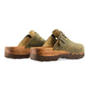 lukas, clogs herren mit biegsamer nachhaltiger holzsohle, der bestseller, farbe: olivia-grün, holzclogs woody, woody schuhe, woody shoes, handgemachte holzschuhe aus österreich, kärnten