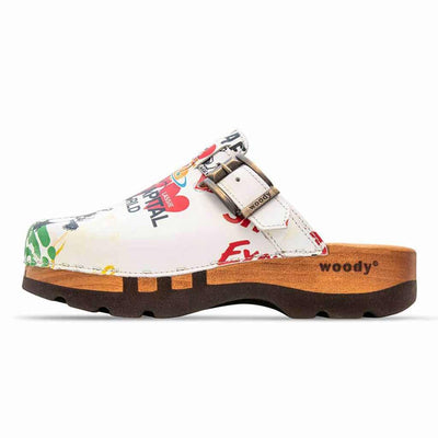 [Showtime] lukas, clogs herren mit biegsamer nachhaltiger holzsohle, der bestseller, farbe: showtime (multicolor-westwood), holzclogs woody, woody schuhe, woody shoes, handgemachte holzschuhe aus österreich, kärnten
