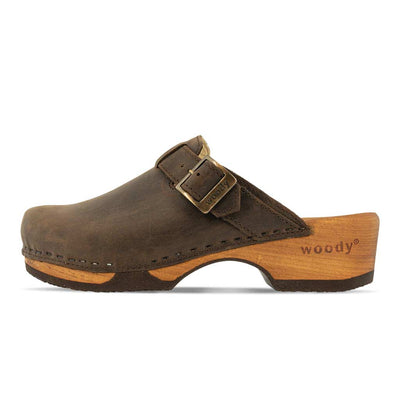 Clogs Damen Manu woody Schuhe, Damen Clogs Leder, klassische Clogs für Damen Leder manu, clogs damen mit biegsamer nachhaltiger holzsohle, der bestseller, farbe: caffe (braun), holzclogs woody, woody schuhe, woody shoes, handgemachte holzschuhe aus österreich, kärnten