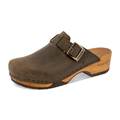 Clogs Damen Manu woody Schuhe, Damen Clogs Leder, klassische Clogs für Damen Leder manu, clogs damen mit biegsamer nachhaltiger holzsohle, der bestseller, farbe: caffe (braun), holzclogs woody, woody schuhe, woody shoes, handgemachte holzschuhe aus österreich, kärnten